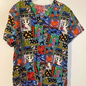 Halloween Scrub Top